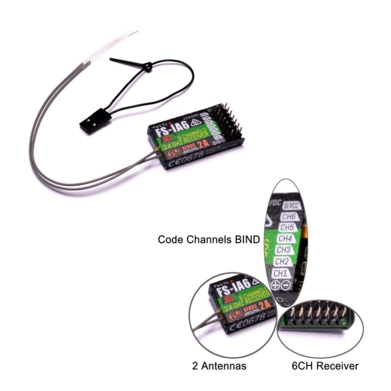 Fpv Antenna Receiver - Flysky FS-IA6 Alıcı 6CH Çift Anten
