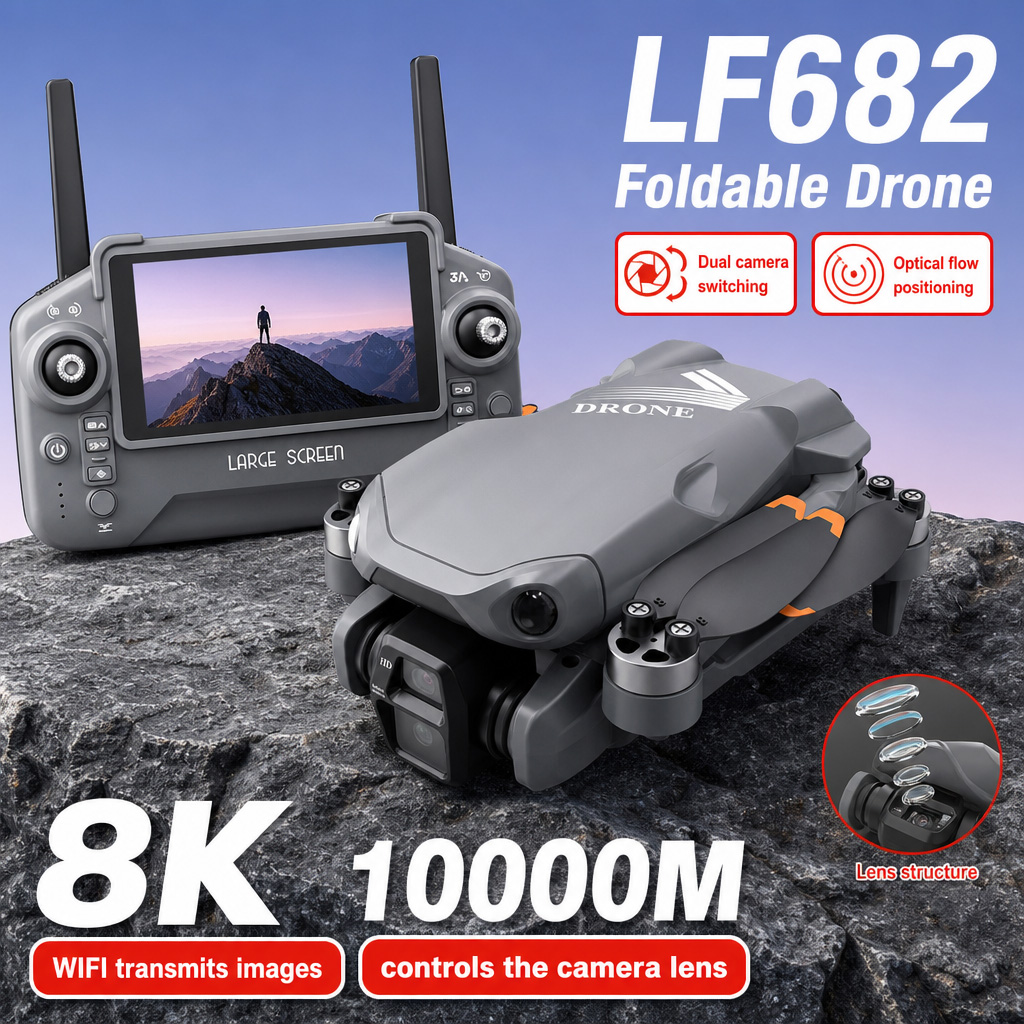 Drone Rc Ufo - Hava Fotoğrafı LF682 Drone 8K HD
