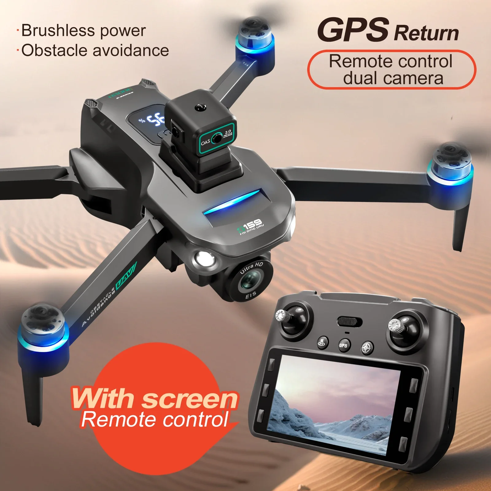Drone Rc Gps S159 - S159 GPS Drone Profesyonel 8K Kamera