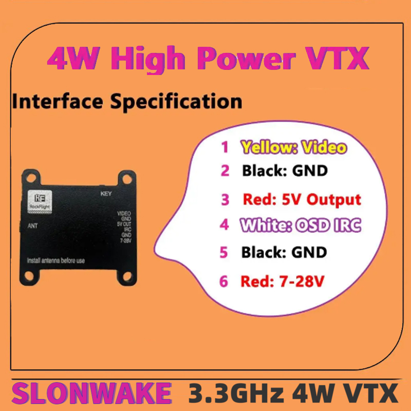 SLONWAKE FPV 3.3G 16CH 4000mW  - Fpv Antenna Receiver incelemesi ve fiyatı