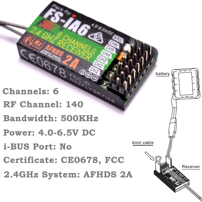 Flysky FS-IA6 Alıcı 6CH Çift A - Fpv Antenna Receiver incelemesi ve fiyatı