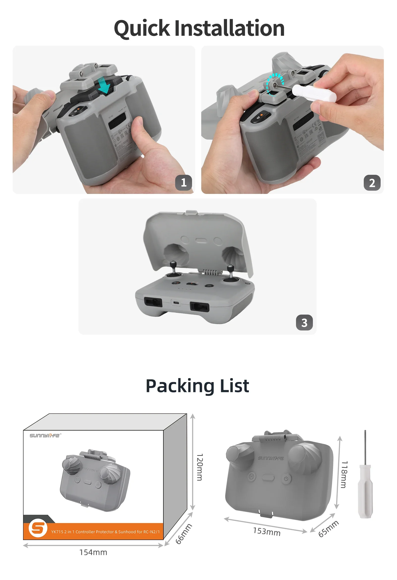 DJI NEO 2 Mini 3 4 Pro/ AIR 3  - Drone Rc Cover incelemesi ve fiyatı