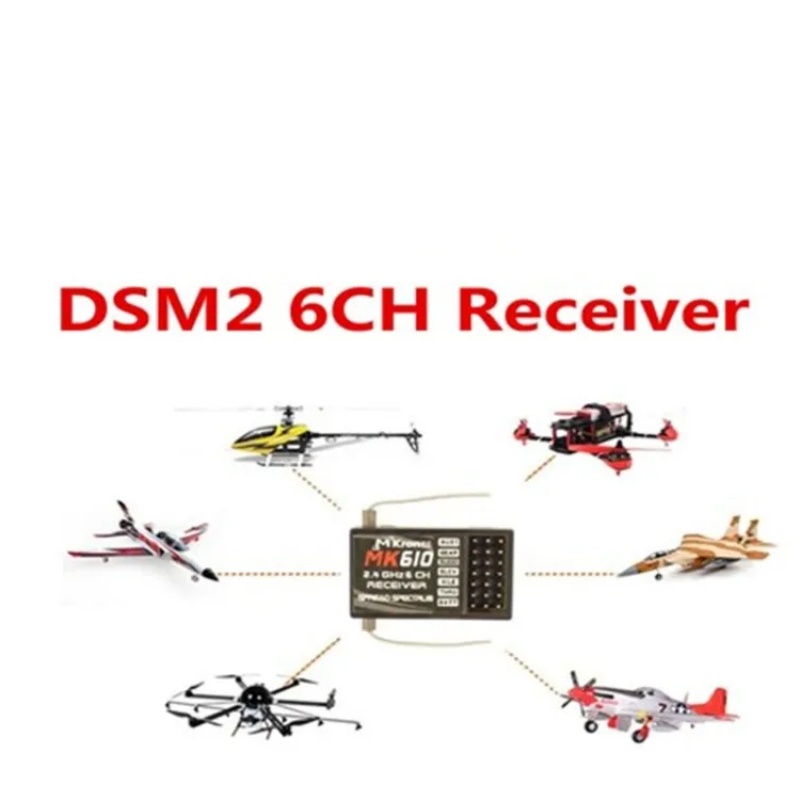 DSM2 MK610 AR6100 2.4G 6CH RC  - Drone Rc Transmitter And Receiver incelemesi ve fiyatı